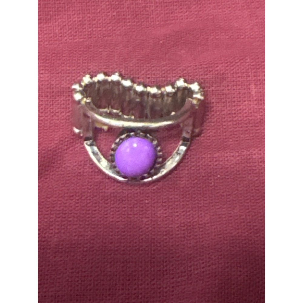 Unbranded purple stone silver toned paparazzi ring